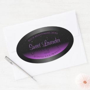 Luxueux Black Purple Étiquettes de produits Partie