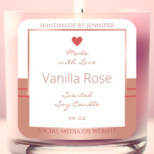 Luxueux emballage de produits Étiquettes Rose Or B