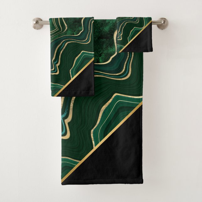 LUXUEUX EMERALD VERT MARBRE OR (En situation)