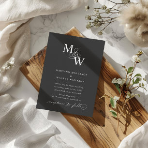 Luxueux Faire-part de mariage budget de typographi