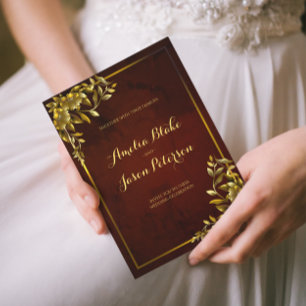 Luxueux Faire-part de mariage Regal Gold Frame