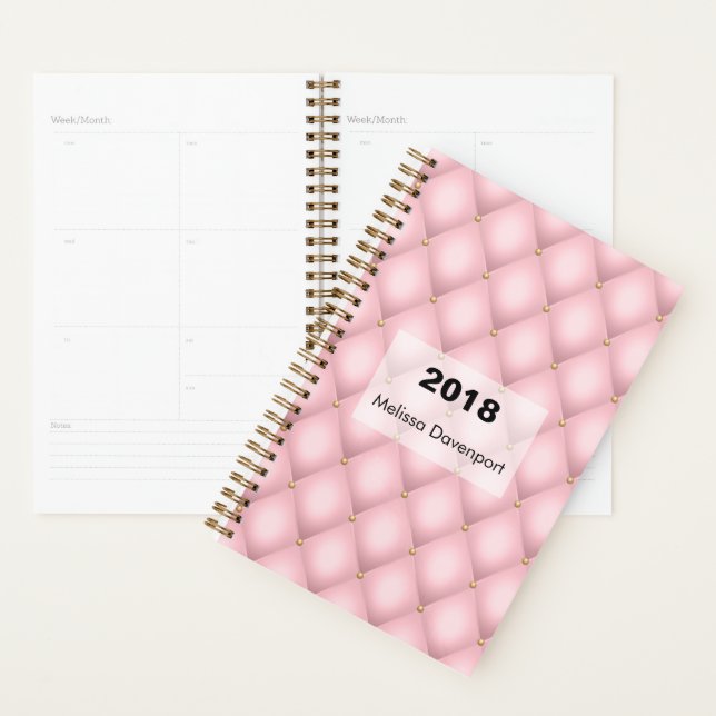 Luxueux Motif en diamant verni rose (Devant avec enveloppe)