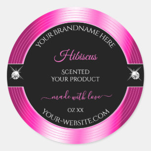 Luxueux noir rose brillant brillant Étiquette prod