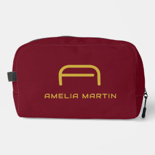 Luxueux Pochette Monogramme Initiale Or Rouge Bour