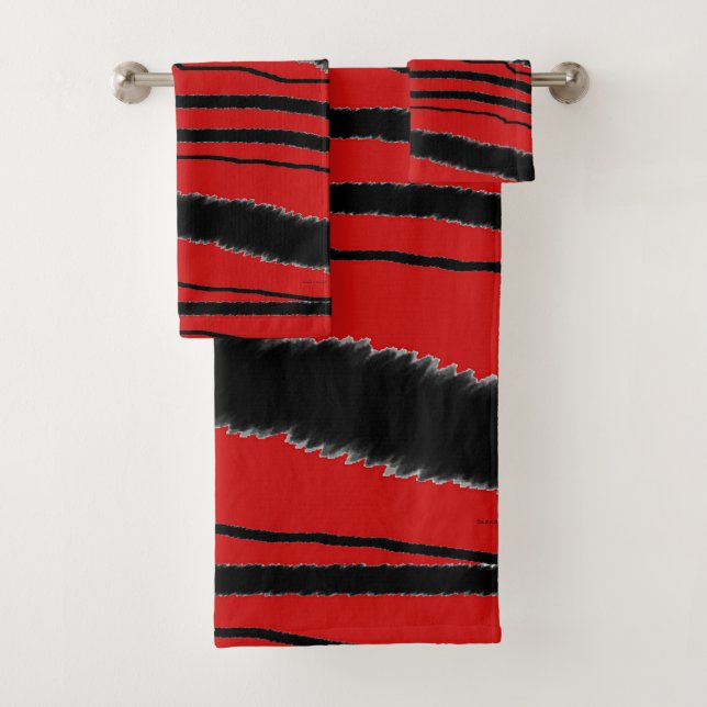 LUXUEUX POSTER DE ANIMAL ZEBRA ROUGE EXOTIQUE (En situation)