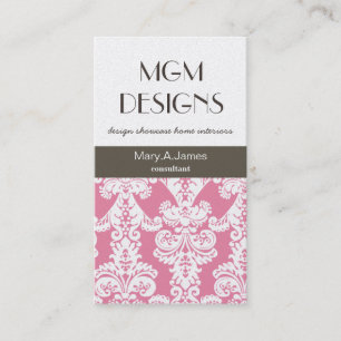 luxueux professionnel damask Cartes de visite