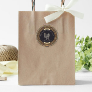 Luxueux Vintage Golden Egg Carton Étiquette