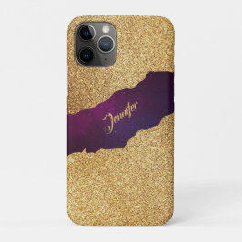 Luxuriös bedrucktes falsches Gold-Glitter-Texture Case-Mate iPhone Hülle
