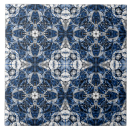 Luxuriös, elegant, dekorativ blau und weiß fliese