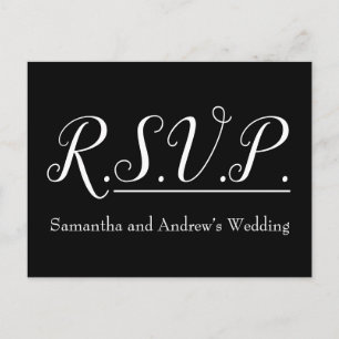Luxuriös, glamourös "R.S.V.P." Postkarte