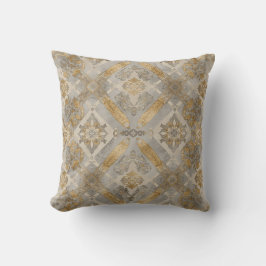 Luxuriös, Gold Grau Beigi Ornament , Elegant Kissen