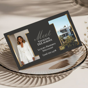 Luxuriös moderne professionelle Fotocollage elegan Visitenkarte