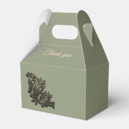 Luxuriös Modernes Sage Green & Imitats Gold metall Geschenkschachtel