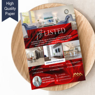 Luxuriös nur gelistet Realtor Real Anwesen Agent Flyer