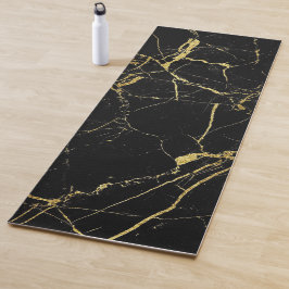 Luxuriös Stilvolles Schwarz und Gold (beidseitig) Yogamatte