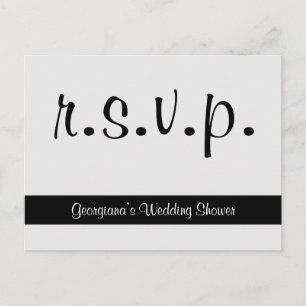 Luxuriös und elegant "r.s.v.p." Postkarte