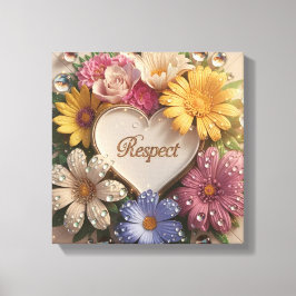 Luxuriöse 3D-Grußkarte mit Blumendesign Leinwanddruck