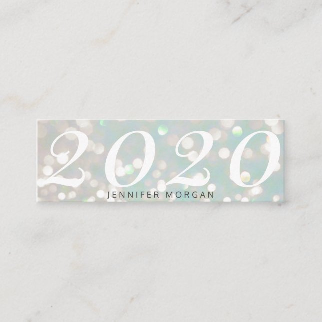 Luxuriöse Abschluss Funkeln Glitzer Name Card Mini Visitenkarte (Vorderseite)