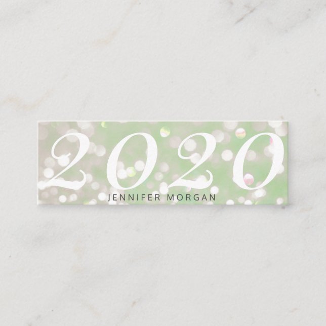 Luxuriöse Abschluss Funkeln Glitzer Name Card Mini Visitenkarte (Vorderseite)