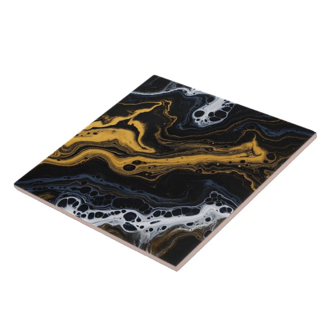 Luxuriöse Abstrakte Dekorative Fliesen - Schwarz,  (Seite)