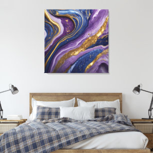 Luxuriöse Abstrakte Leinwand Kunst, Kultur   Lila,