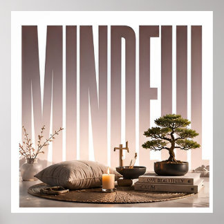 Luxuriöse Achtsamkeits-Wellness-Editorial-Grafik Poster