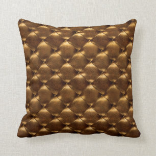 Luxuriöse alte Gold getuftes Leder Opulent Bronze Kissen