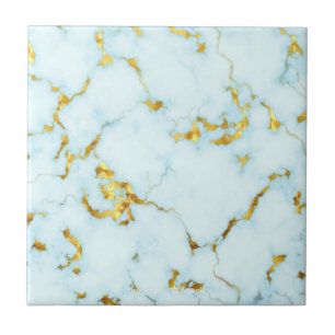 Luxuriöse Azure Gilded Pottery Keramik Art Fliese