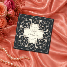 Luxuriöse Barock-Hochzeitseinladungskarte zur Vora