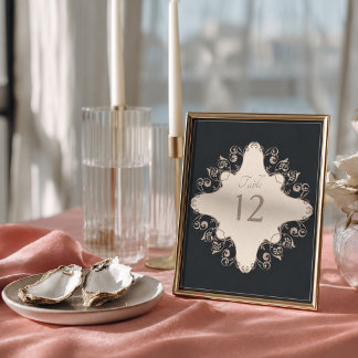 Luxuriöse barocke Hochzeitstisch-Nummer Poster