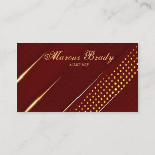 Luxuriöse Beruflich Red and Gold Business Card Visitenkarte