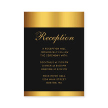 Luxuriöse Black Gold Calligraphy Border Wedding