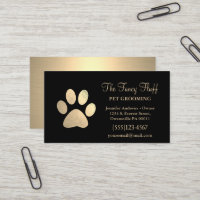 Luxuriöse Black Gold Foil Dog Paw Grooming Service