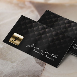 Luxuriöse Black & Gold Sports Agent Business Card Visitenkarte