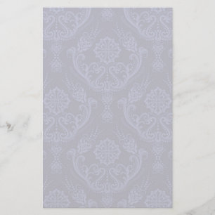 Luxuriöse blaue Damast Tapete Briefpapier