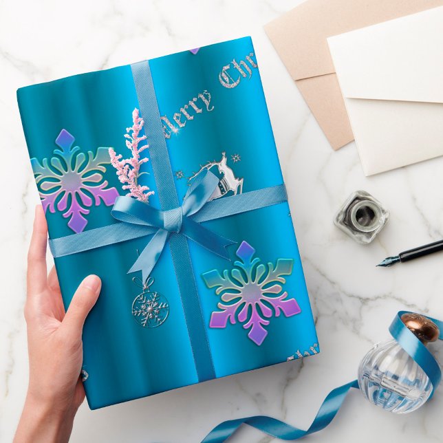 Luxuriöse Blue Christmas Geschenkpapier (Von Creator hochgeladen)