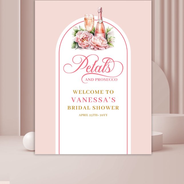 Luxuriöse Blüten und Prosecco-Party-Fotohintergrun Wandteppich (Luxurious petals and prosecco party photo backdrop)