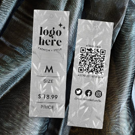 Luxuriöse Brushed Metal Silver Blätter Price Hang  Telefonnummerkarte