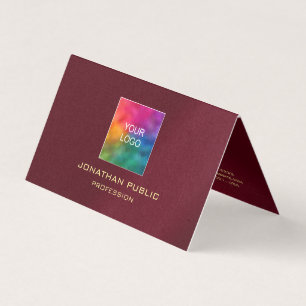Luxuriöse Burgundy Red Laden Sie Ihr Logo auf den  Visitenkarten