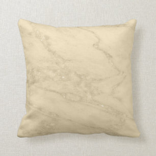 Luxuriöse Champagner Gold Glitzer Marmor Baumwolle Kissen