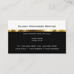 Luxuriöse Concierge-Geschäftskarten Visitenkarte