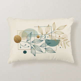 Luxuriöse Creme & Gold Botanische Art Pillow Dekokissen