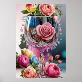 Luxuriöse Crystal Watercolor Poster