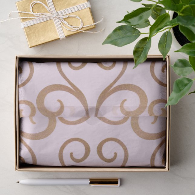 Luxuriöse Damask Pattern Seidenpapier (Geschenk)