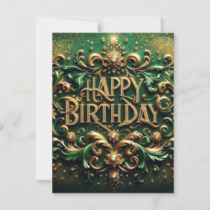 Luxuriöse Design-Geburtstagspostkarte Postkarte