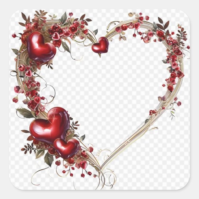 Luxuriöse Designer-Aufkleber Quadratischer Aufkleber (Vorderseite)