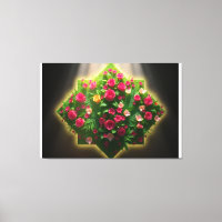 Luxuriöse digitale Kunst der Rose und exotische Bl