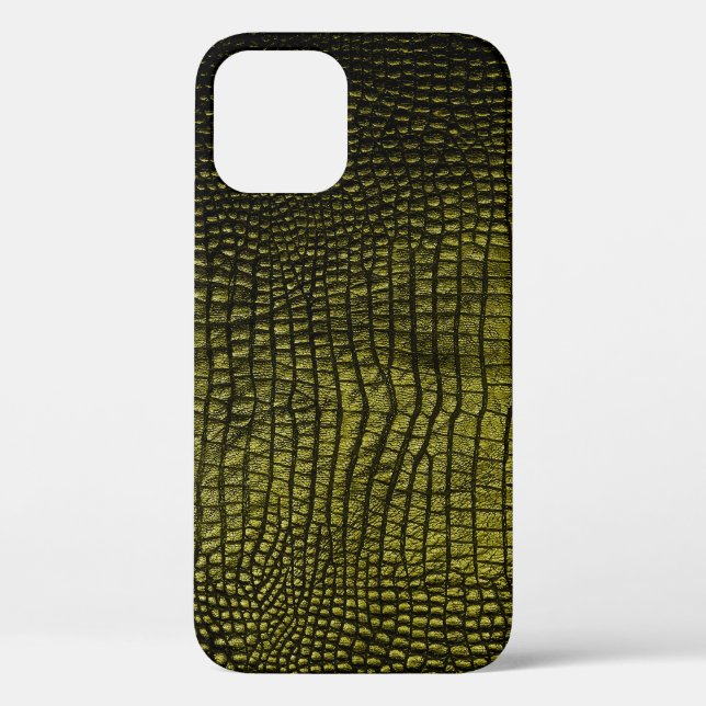 Luxuriöse dunkle Krokodilstruktur Case-Mate iPhone Hülle (Rückseite)