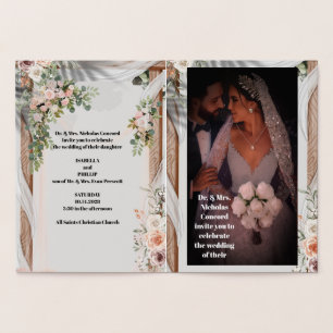 Luxuriöse Einladungskarte für Hochzeiten - Elegant Folienkarte