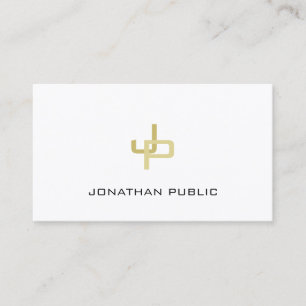 Luxuriöse Elegant Gold Monogram Beruflich Moderne Visitenkarte